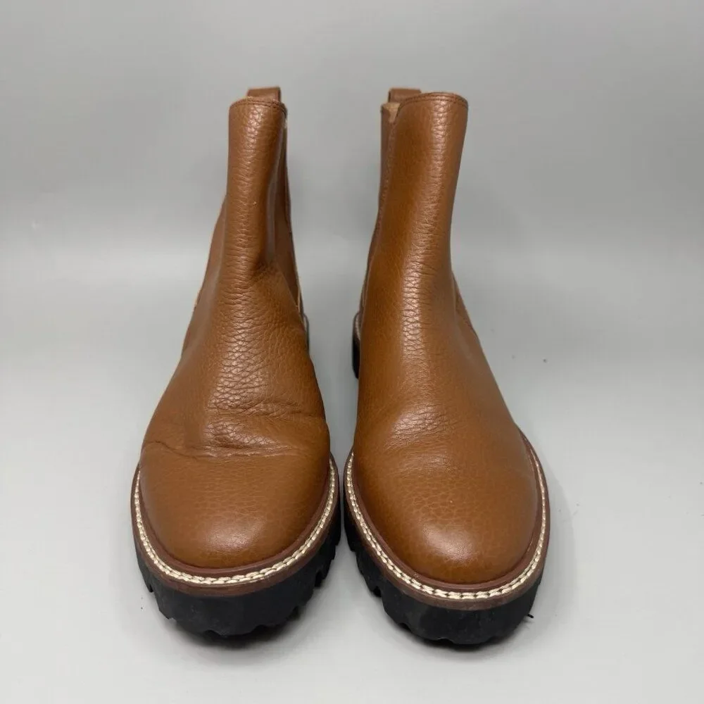 Madewell The Citywalk Lugsole Chelsea Ankle Boot Brown Leather Women’s Size 8.5